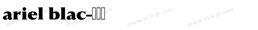 ariel blac字体转换